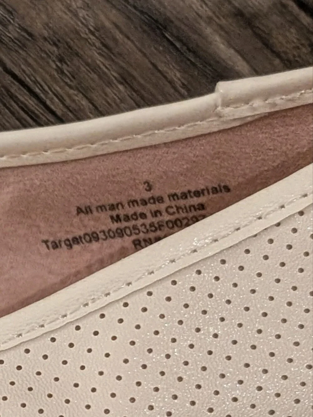 3/$16 Girl's Cat And Jack Cream Perforated Ballet Flats